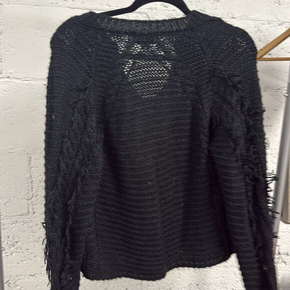 LINE Black Cable Knit Sweater - Fringed - Size XS - BRAND NEW Sweater - Picture 5 of 5